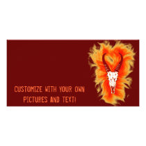 'Flaming Horned Bull Skull' Design