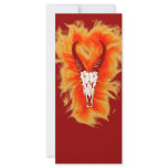 'Flaming Horned Bull Skull' Design rack cards
