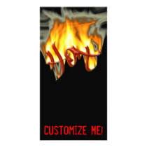 'Flaming Hot' Red Hot Design Custom Photo Card
