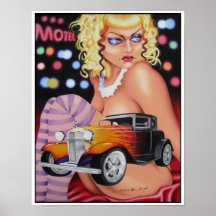 Flaming Hot Rod Print