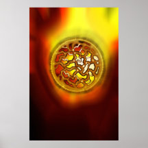 Flaming Meteor Design Posters