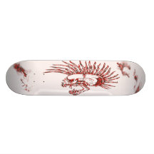 Flaming Mohawk Custom Skate Board