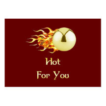 Flaming Pinball Hot For You Business Card Template