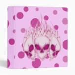 Flaming Pink Skulls Vinyl Binders