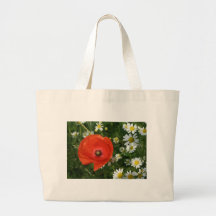 Flaming Poppy Canvas Bag