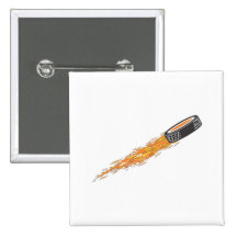 Flaming Puck Pins