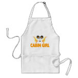 Flaming Skull Cabin Girl Apron