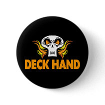 Flaming Skull Deck Hand Buttons