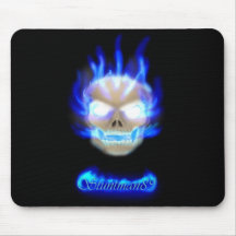 Flaming Skull Mouse Pad