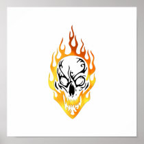 Flaming Skull Tattoo