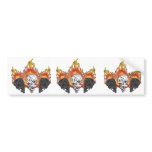Flaming Skulls Bumper Sticker