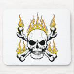 Flaming Skulls Mousepads