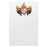 Flaming Skulls stationery