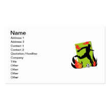 Flaming Soccer T shirts and Gifts Business Cards