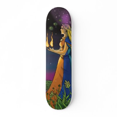 Flaming Star Skate Boards by tarot_reading_site