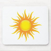 Flaming sun mousepad