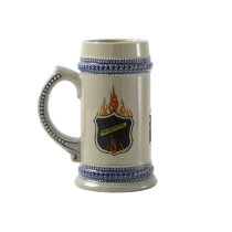 Flaming Tattoo Police Badge Coffee Mug