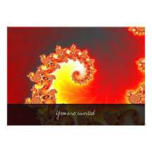 Flaming Tentacle - Fractal Art Invitation