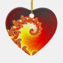 Flaming Tentacle - Fractal Art Christmas Tree Ornaments