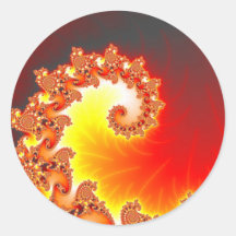 Flaming Tentacle - Fractal Art Sticker