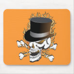 Flaming Top Hat Skull Usepads