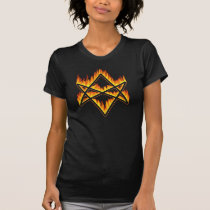 Flaming Unicursal Hexagram T-Shirt t-shirts