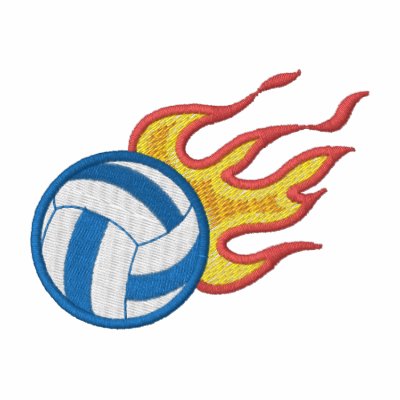 Flaming Volleyball Jacket by ZazzleEmbroidery