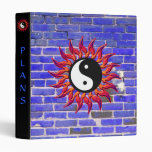 Flaming Yin Yang Sun and Brick Customizable Binder