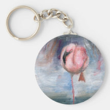 Flamingo ACEO Keychain