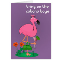 Flamingo Bachelorette Party Invitatiaon Greeting Card
