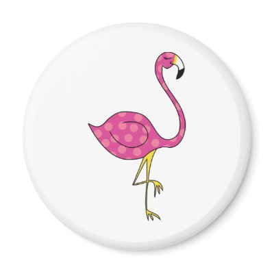 flamingo magnet by zuzuspetals
