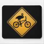 Flamingo on Bicycle Mouse Pad