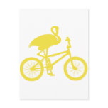 Flamingo on Bicycle Silhouette