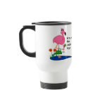 Flamingo on vacation Travel Mug