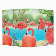 Flamingo Paradise Avery Binder