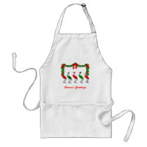 Flamingo Rockettes Dancing Show Aprons