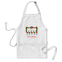 Flamingo Rockettes Dancing Show Aprons