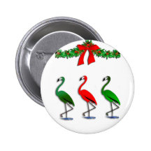 Flamingo Rockettes Dancing Show Button