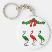 Flamingo Rockettes Dancing Show Key Chain
