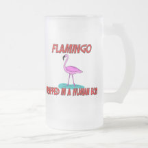 Flamingo trapped in a human body coffee mugs