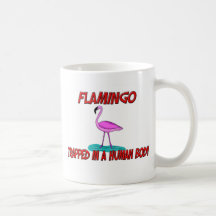 Flamingo trapped in a human body coffee mugs