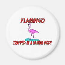 Flamingo trapped in a human body refrigerator magnets