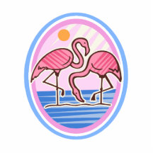 Flamingo Twins Photo Cutouts
