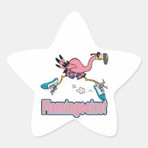 flamingocize jogging flamingo cartoon stickers