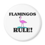FLAMINGOS Rule! Refrigerator Magnet