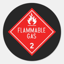 flammable gas stickers