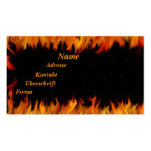 Flammen am Sternenhimmel Visitenkartenvorlage