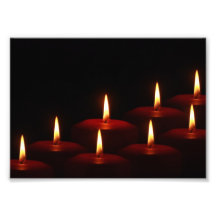Flammes de bougie d'avènement de vacances de Noël Photos D’art