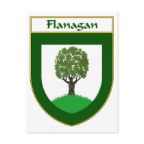 Flanagan Coat of Arms/Family Crest Postcard