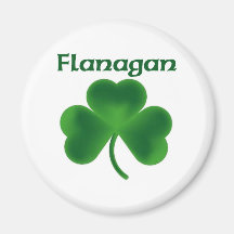 Flanagan Shamrock Fridge Magnets